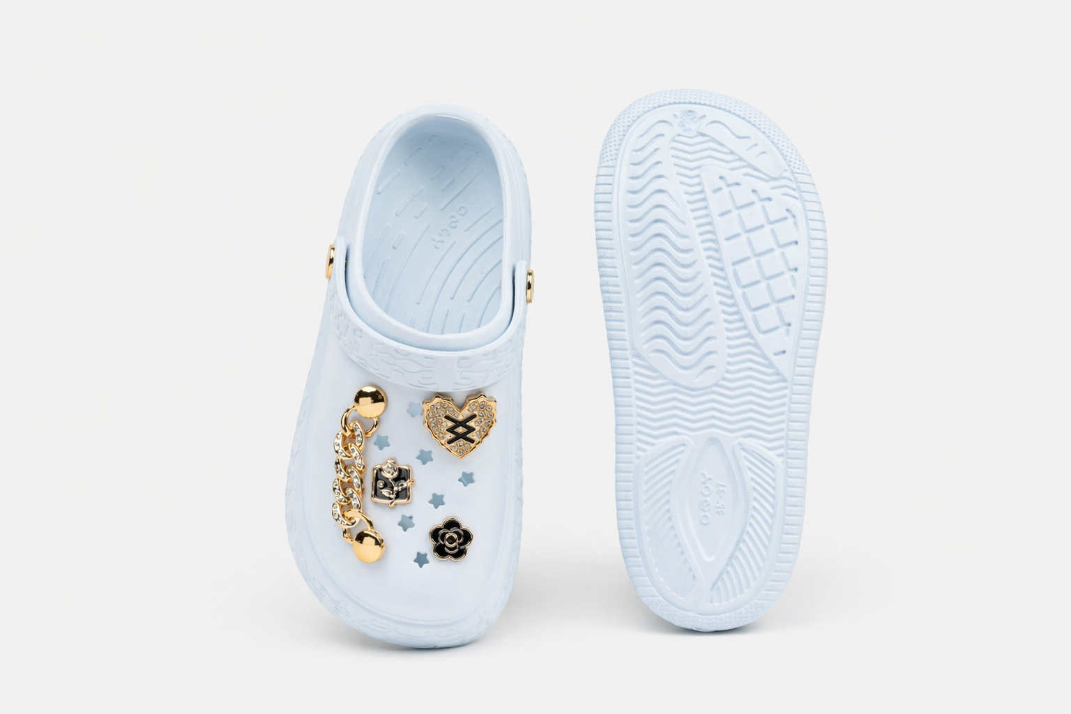 CLOGS | Sabots Cœur Étoiles Chaîne