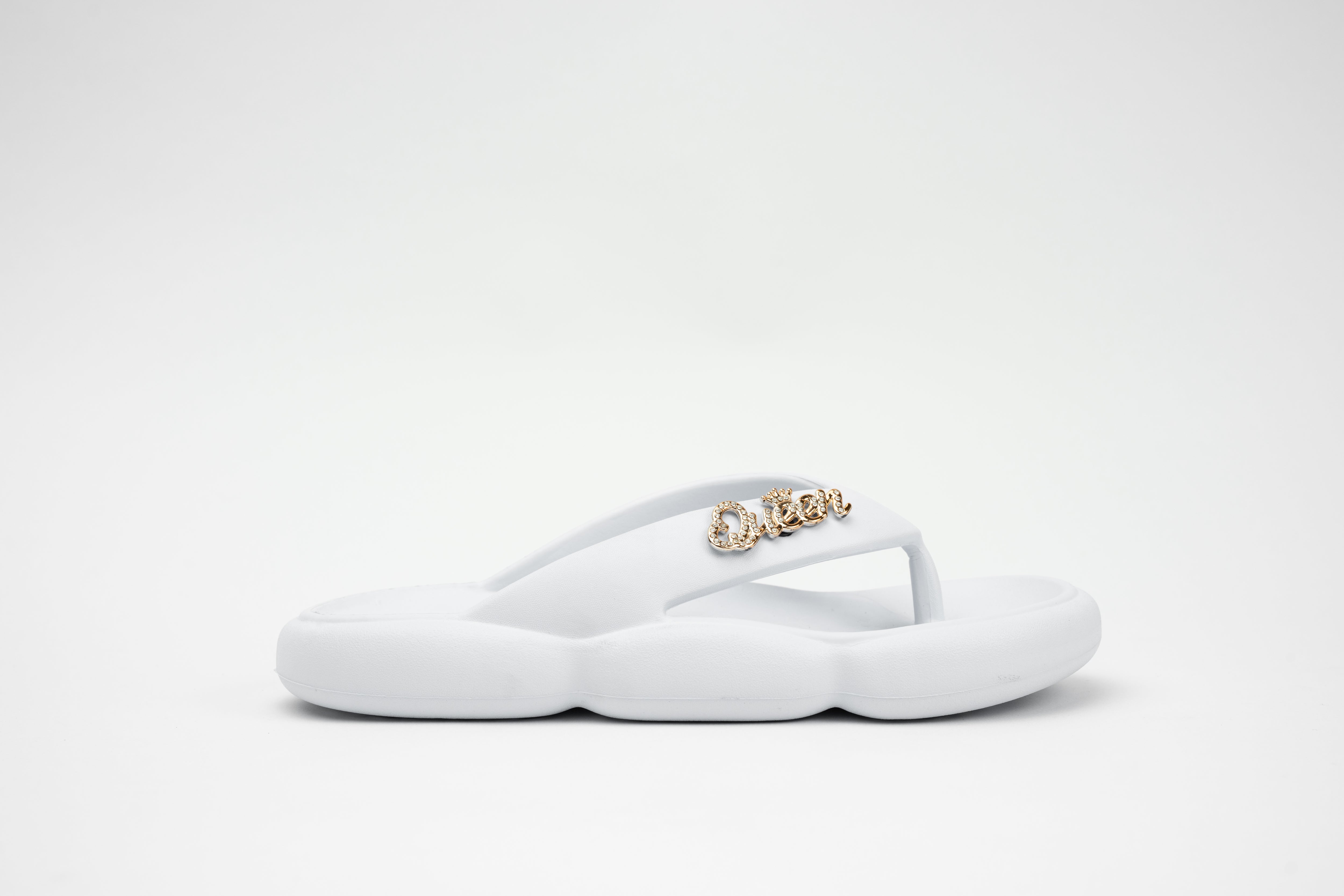 CLOGS | Vintage Tongs Charms Lettre Cœur Matelassé