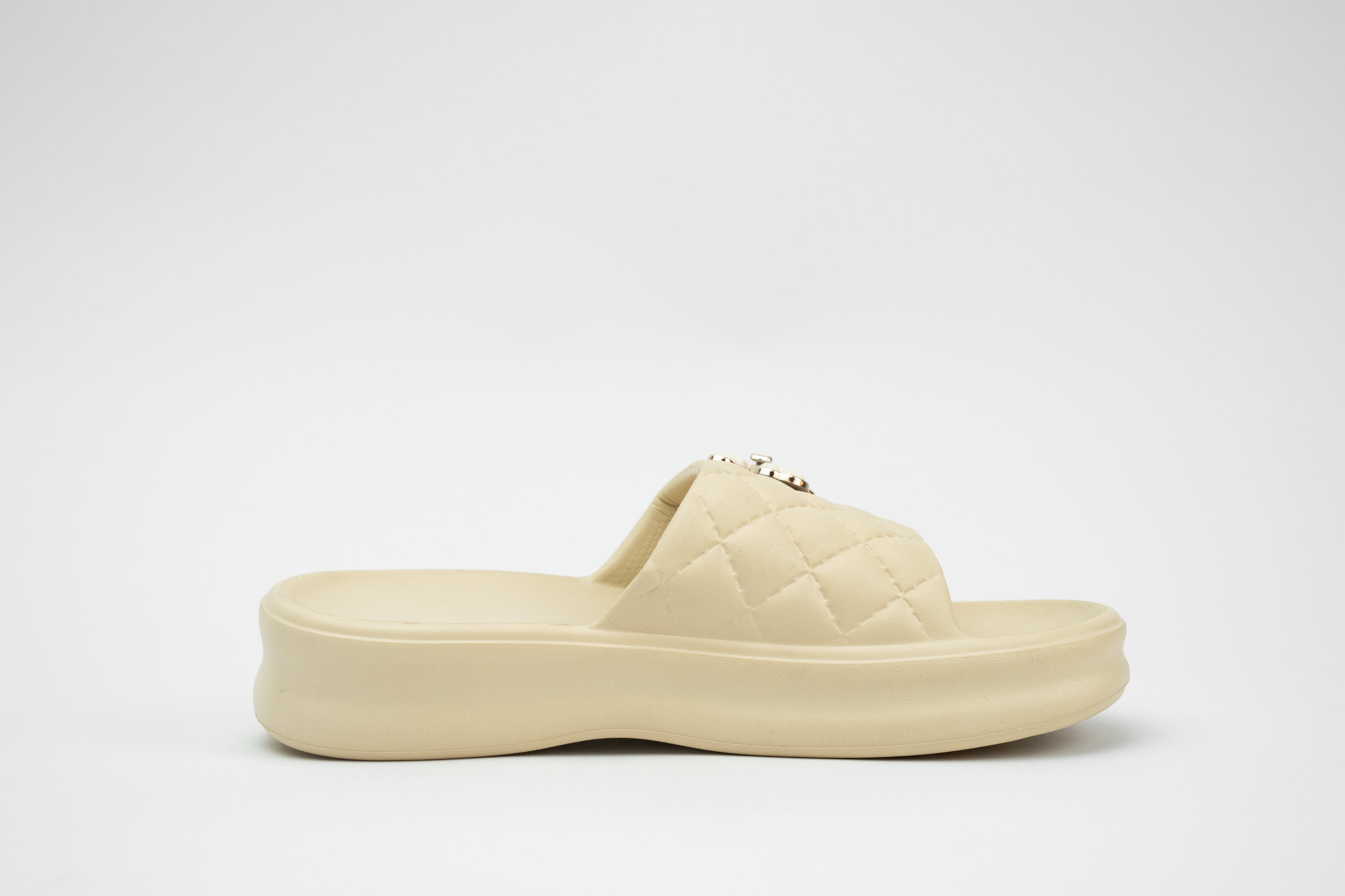 CLOGS | Sandales Ourson Matelassé Doré
