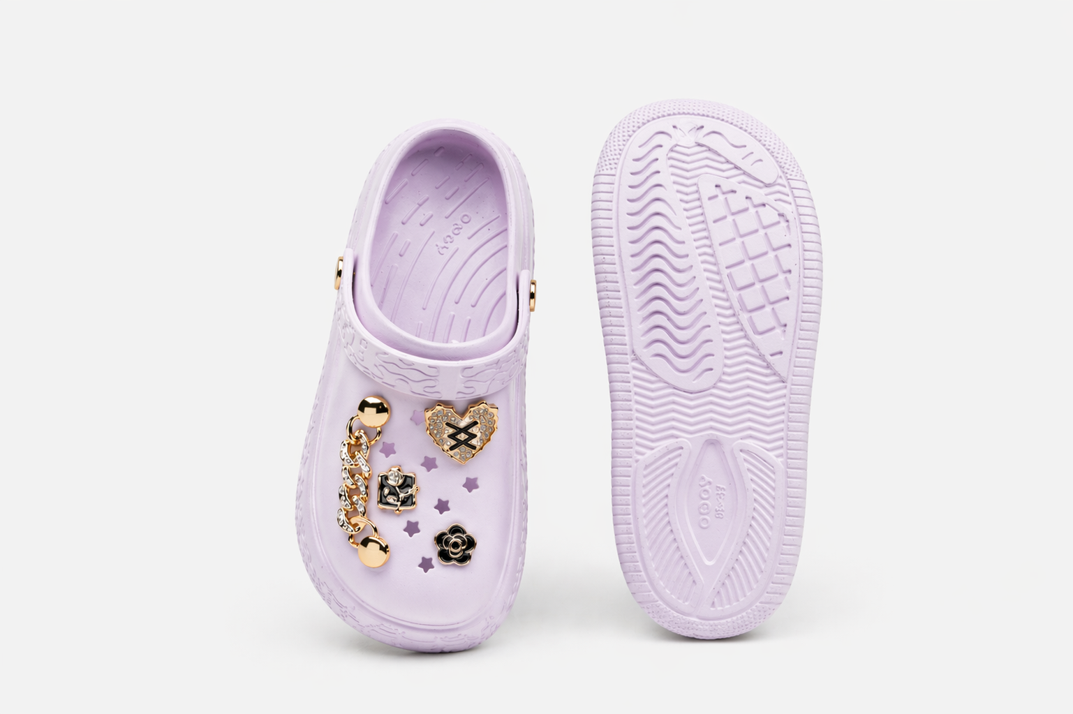 CLOGS | Sabots Cœur Étoiles Chaîne