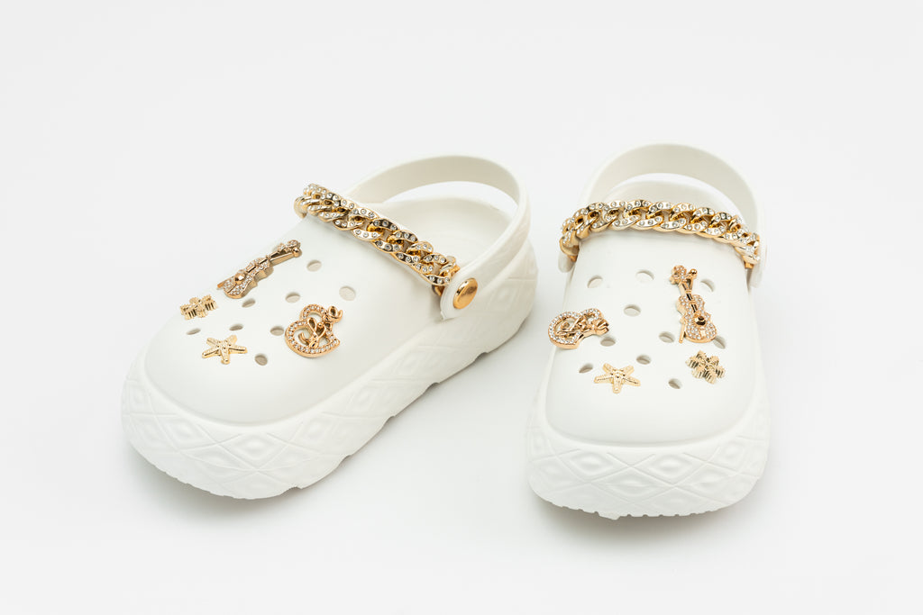 GlamChain | Sabots Femme à Chaîne Dorée