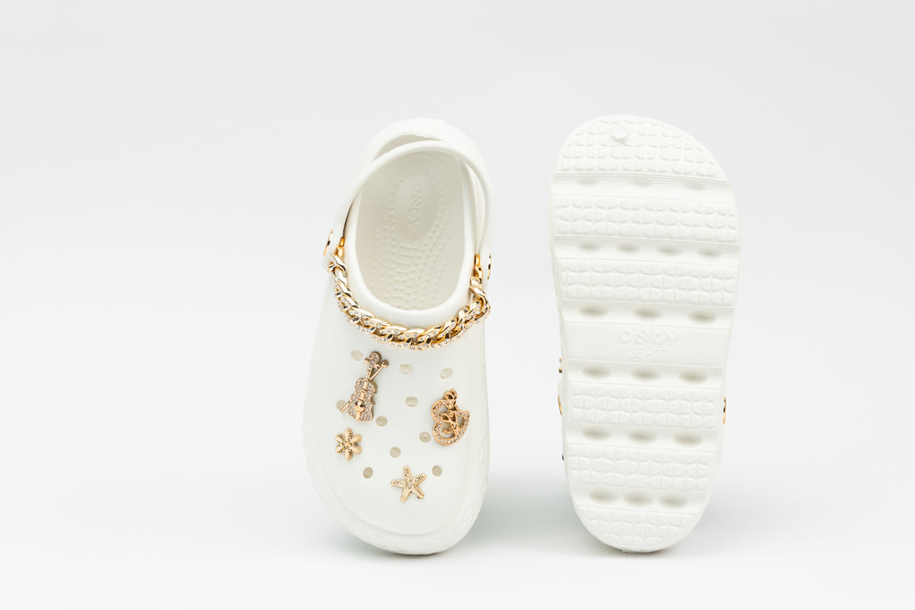 GlamChain | Sabots Femme à Chaîne Dorée