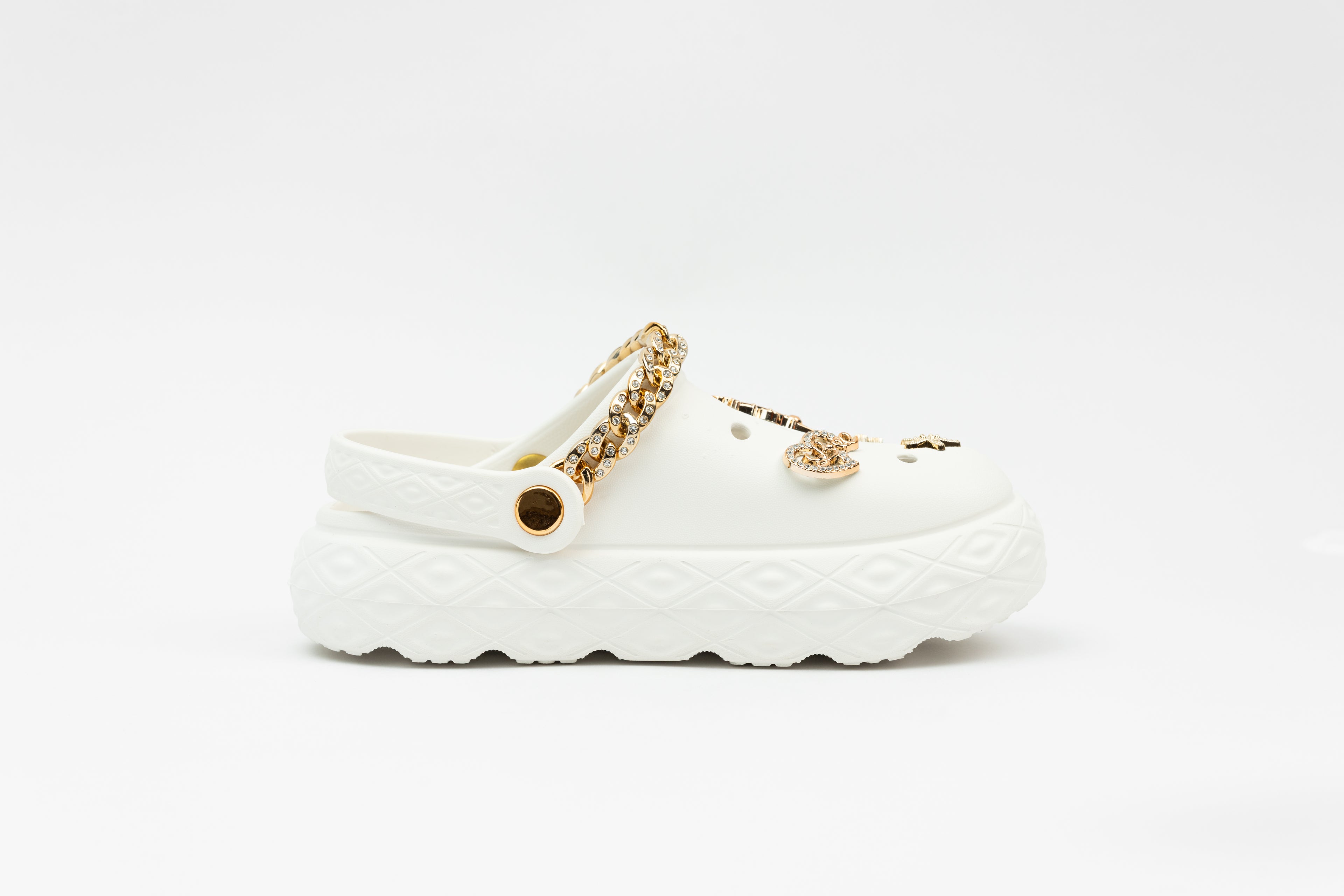 GlamChain | Sabots Femme à Chaîne Dorée