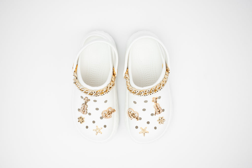 GlamChain | Sabots Femme à Chaîne Dorée