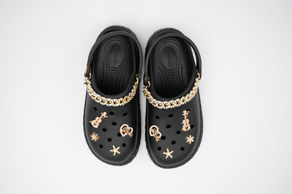 GlamChain | Sabots Femme à Chaîne Dorée