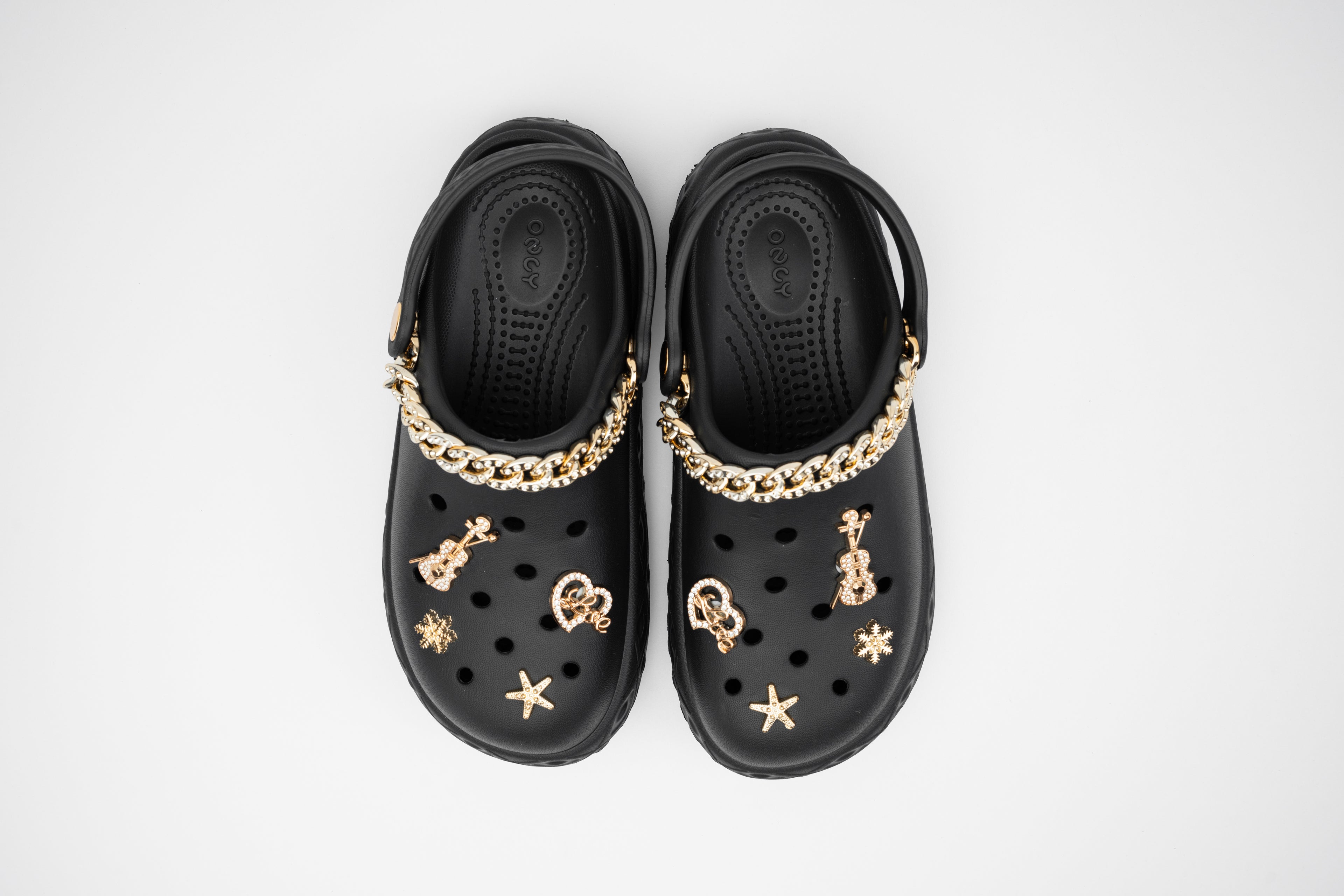 GlamChain | Sabots Femme à Chaîne Dorée