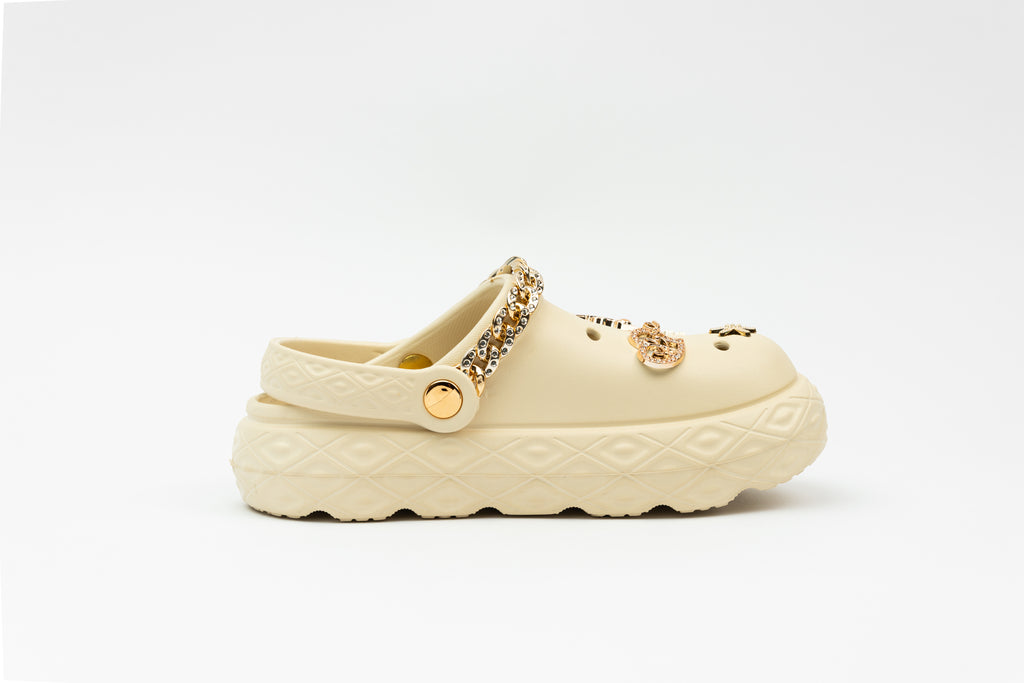 GlamChain | Sabots Femme à Chaîne Dorée