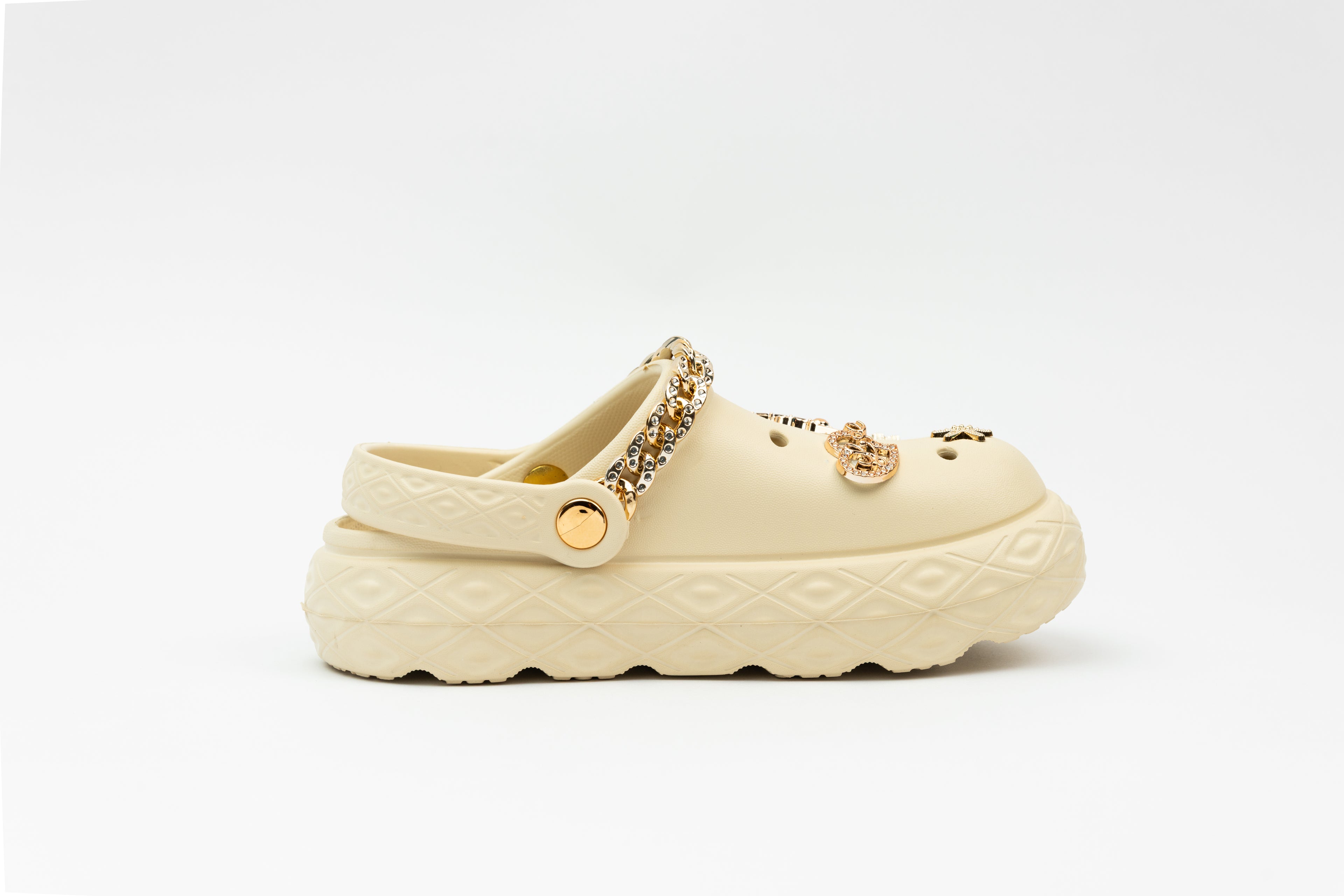 GlamChain | Sabots Femme à Chaîne Dorée