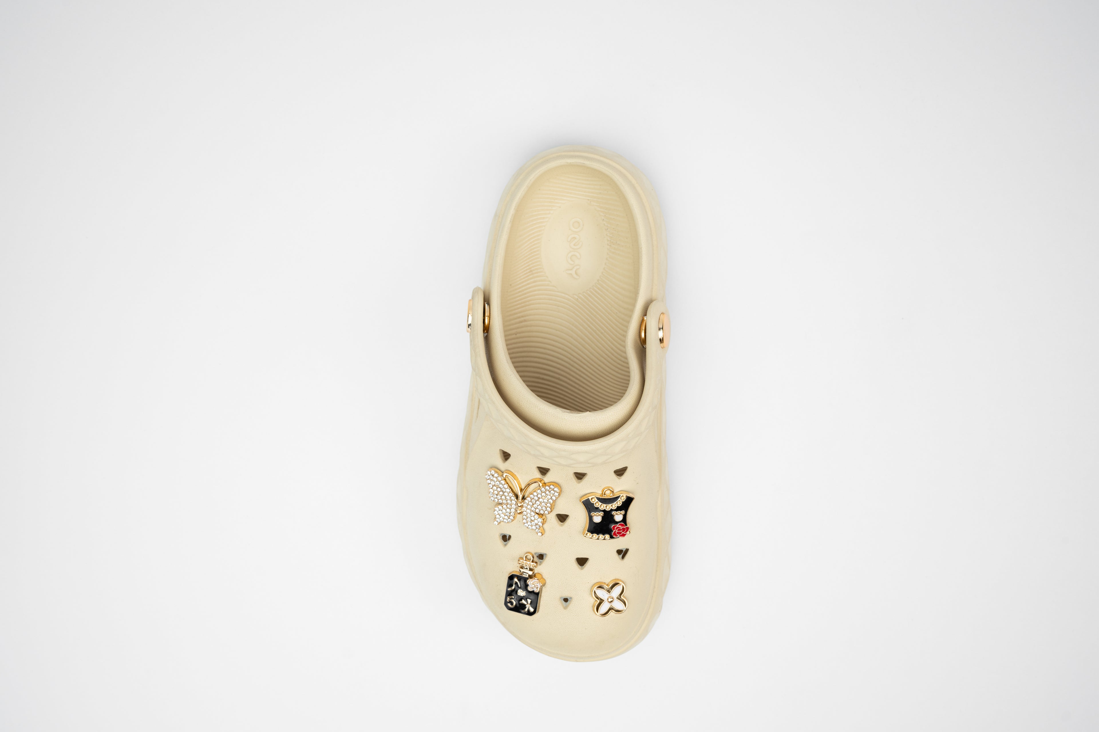 Goldie | Sabots Femme avec Chaînes et Décorations Dorées