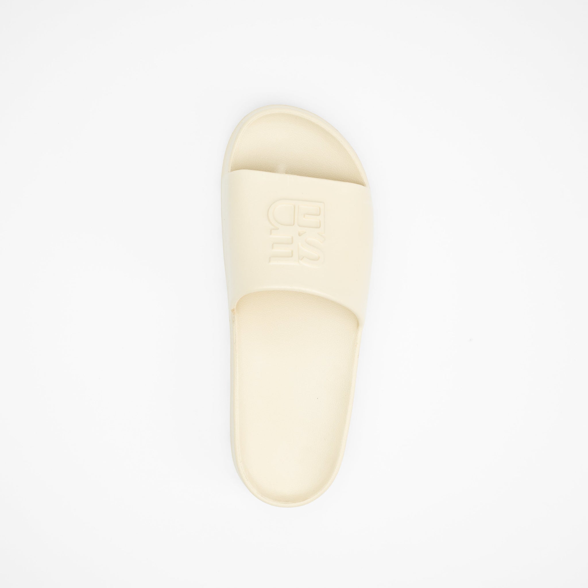 Beige sandal on a white background