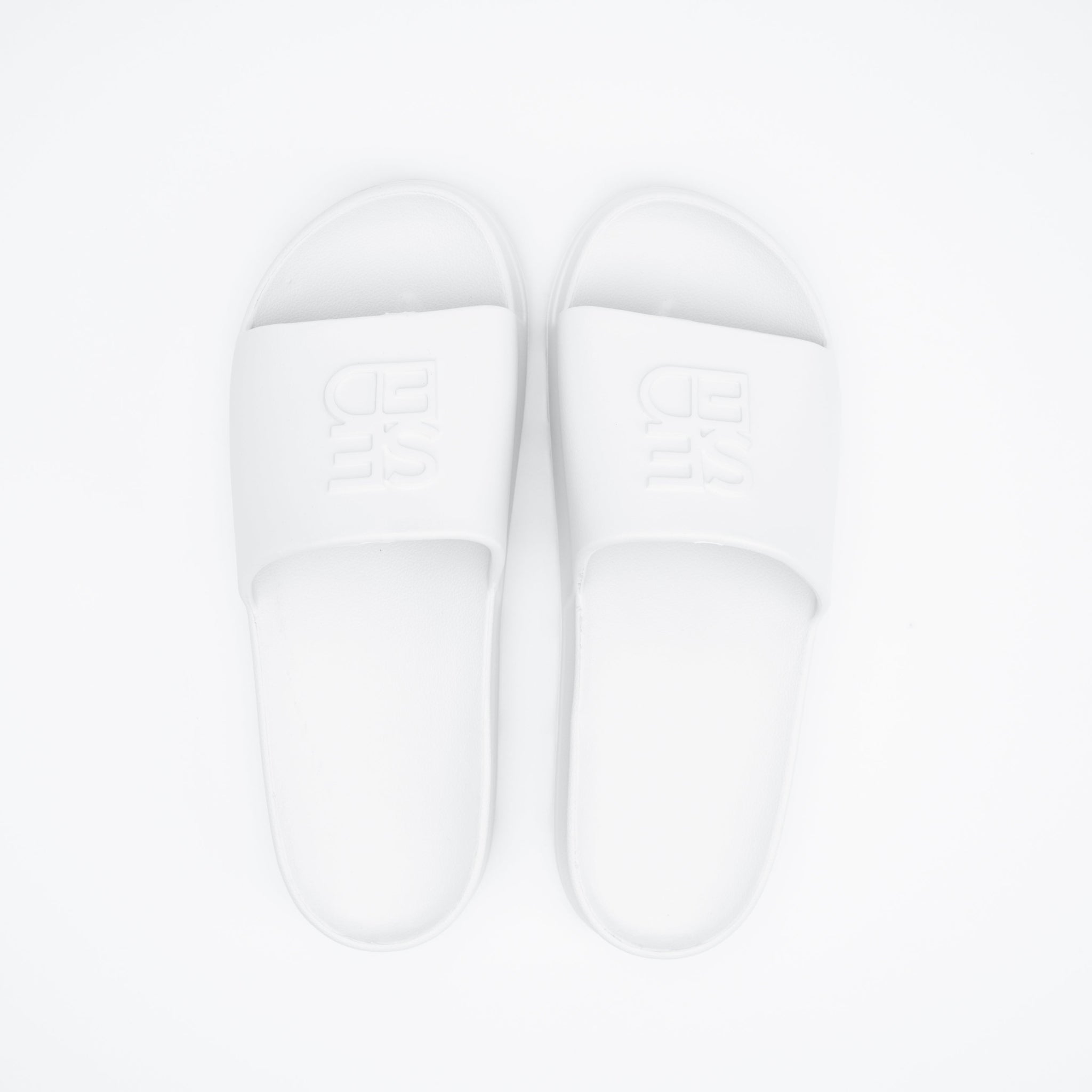 White abstract design on a light gray background