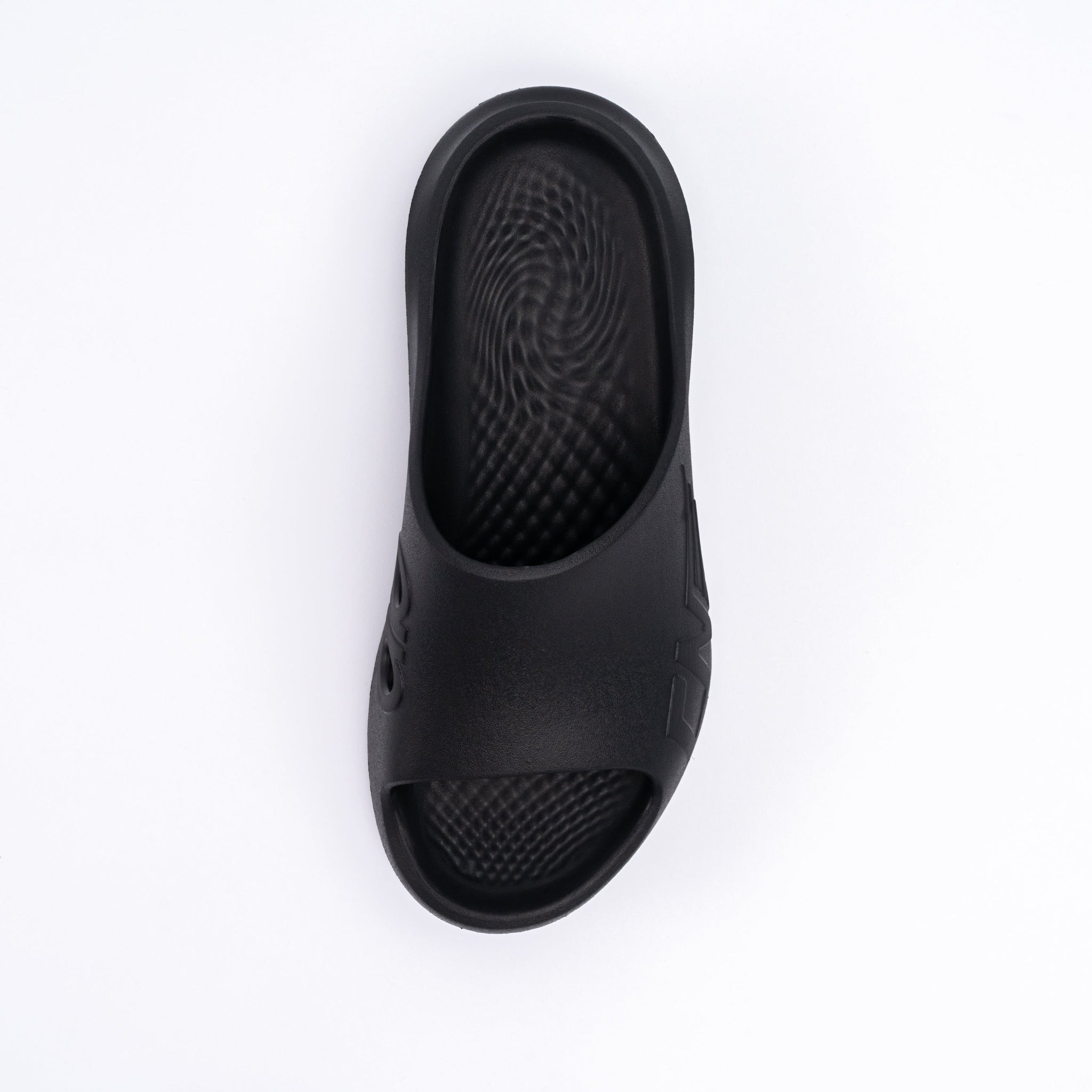 Black sandal on a white background