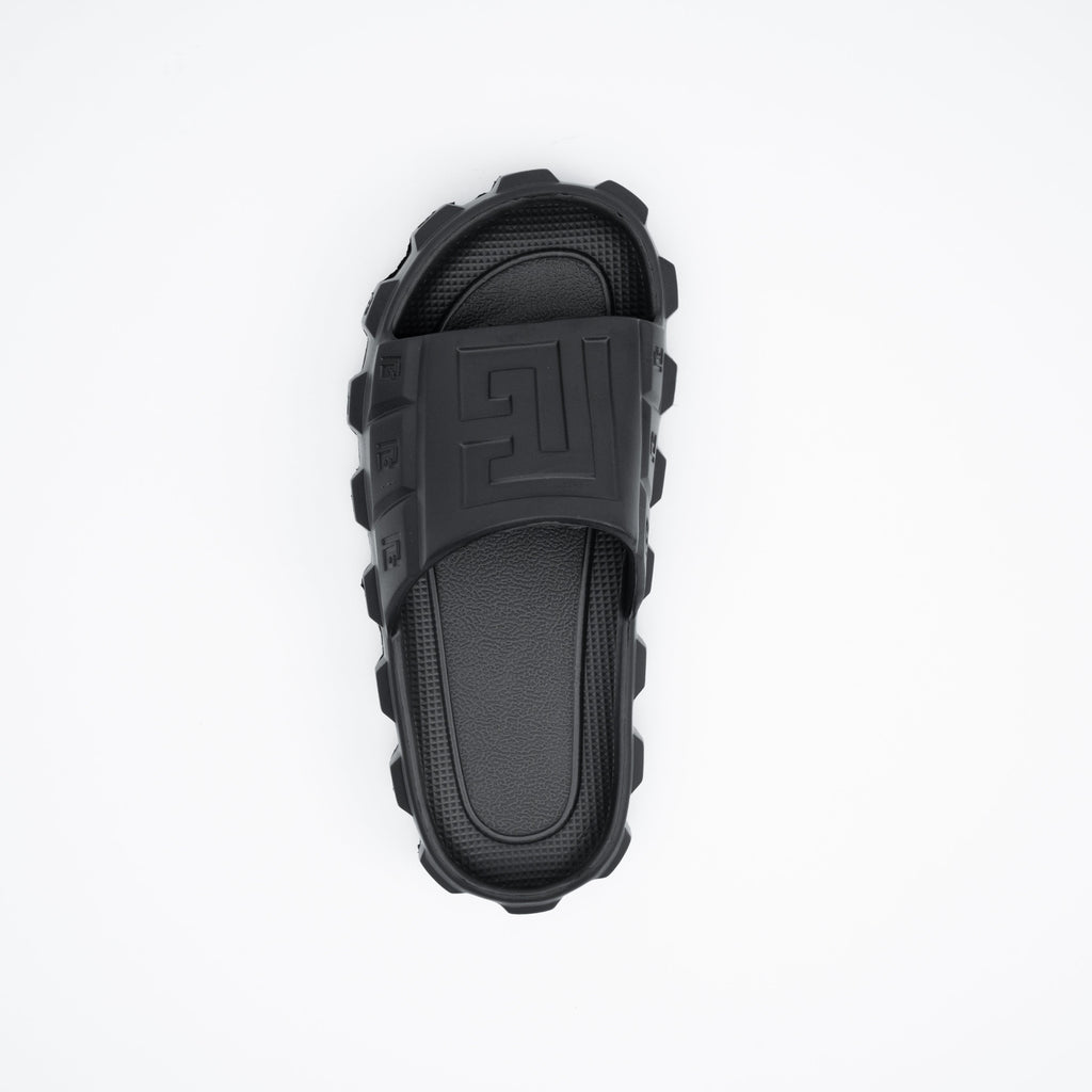 Black sandal on a white background