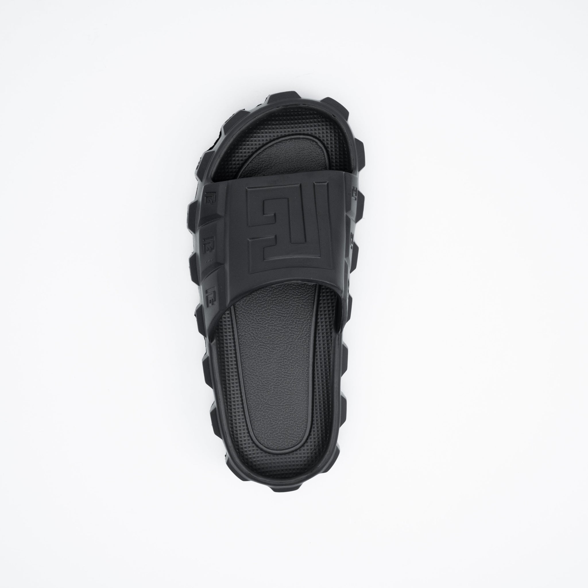 Black sandal on a white background