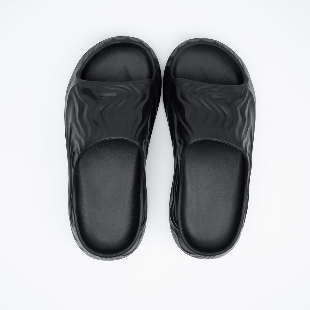 Pair of black slides on a white background