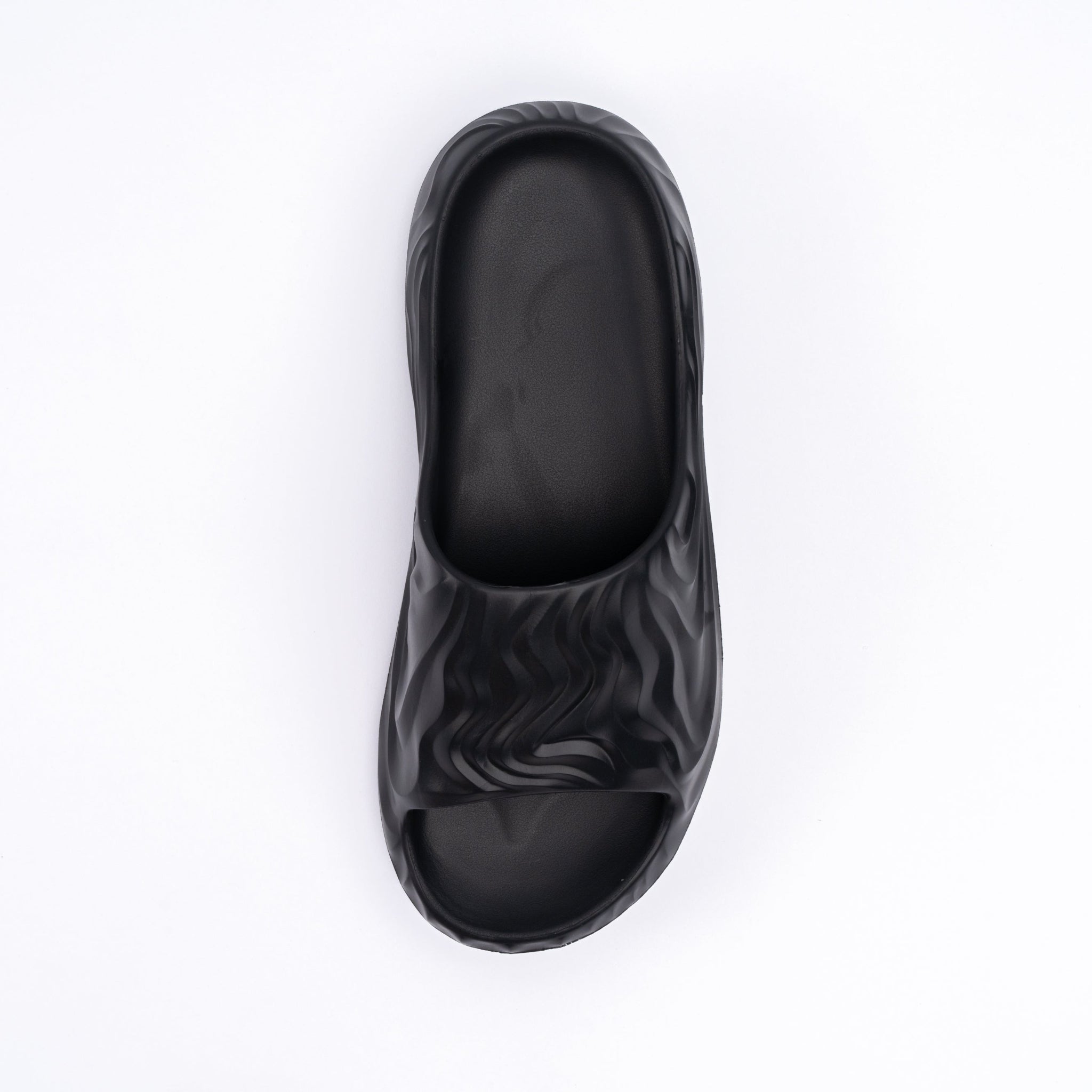 Black sandal on a white background