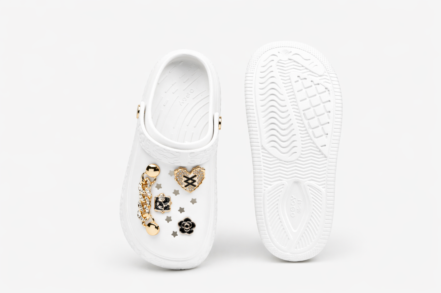 CLOGS | Sabots Cœur Étoiles Chaîne